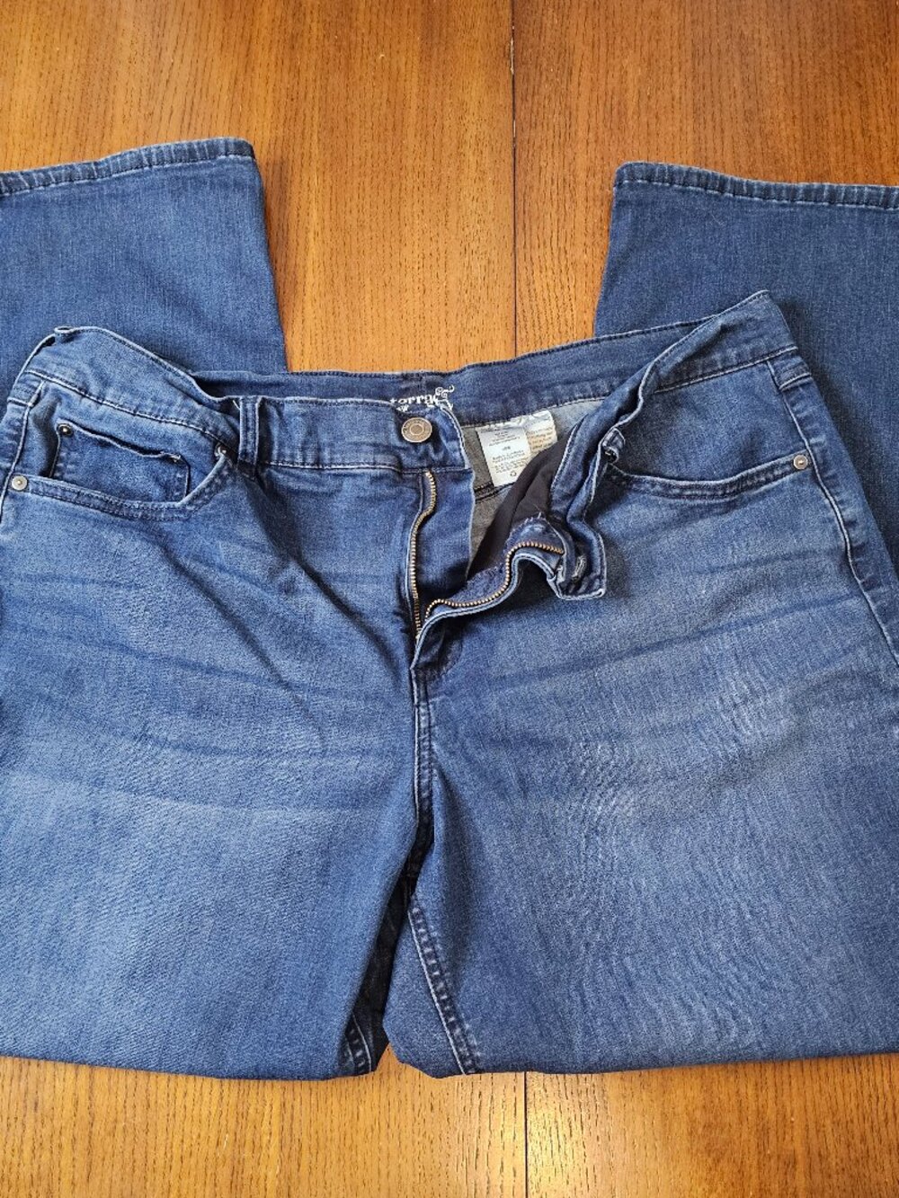 Terra & Sky Plus Size 20W, 5 Pocket Style, Blue Jeans, Denim